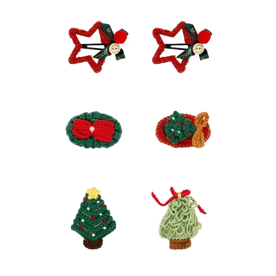 Opennunu法式简约风边夹日韩女童BB夹发夹圣诞秋冬发饰饰品