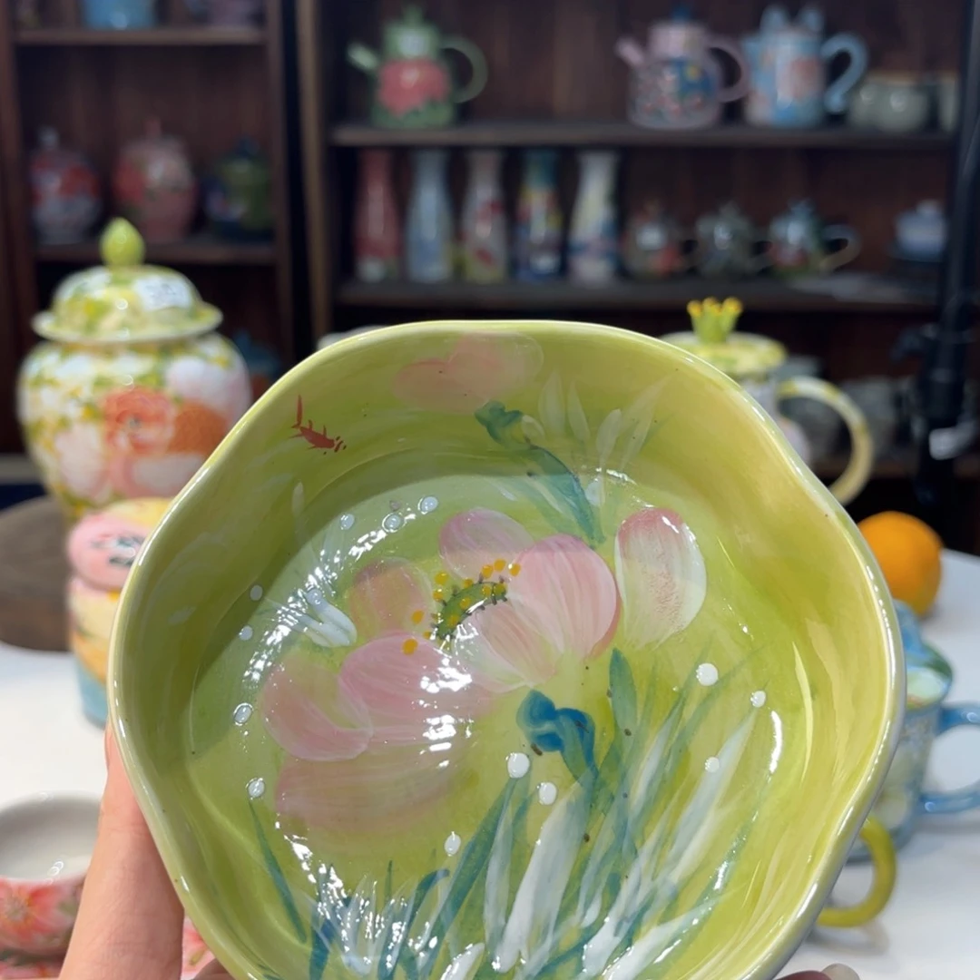 景德镇手绘高温釉下彩陶瓷茶具
