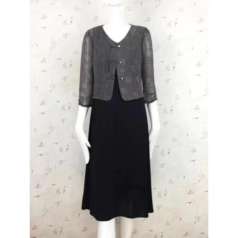 W025(真）蕾丝小香风显瘦气质针织时尚百搭拼接套装