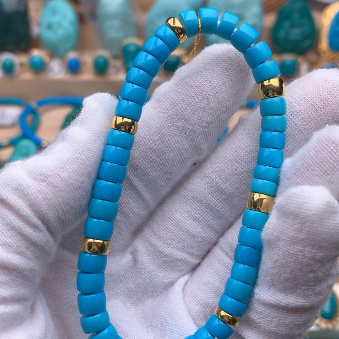 绿松石未镶嵌珠宝奇石6.3mm
