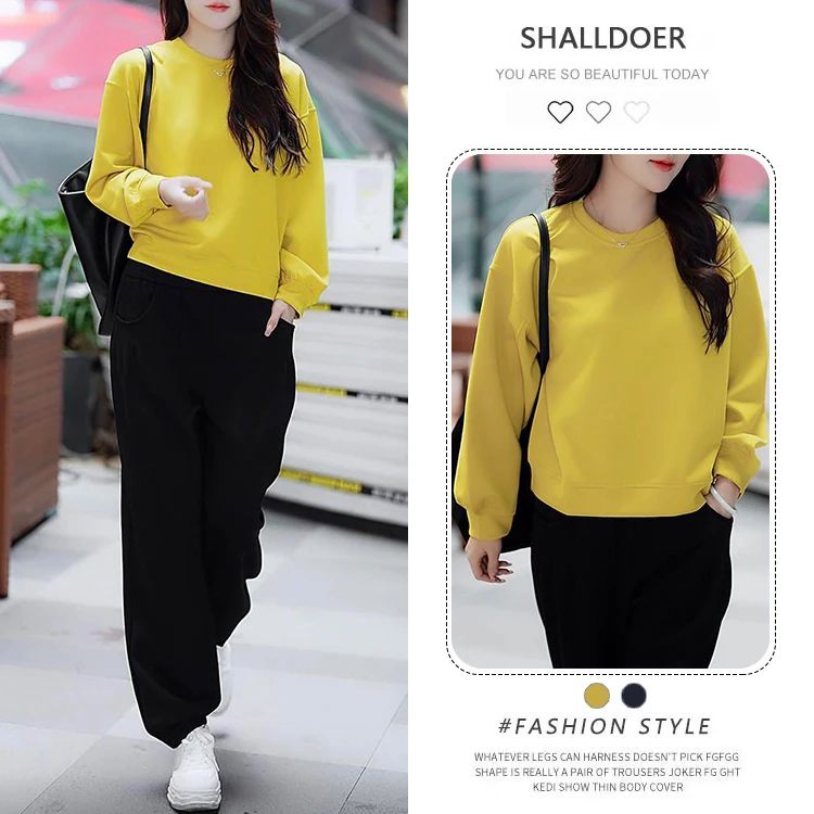 休闲洋气百搭卫衣上衣女士2025年春秋季新款韩系时尚设计感纯色潮