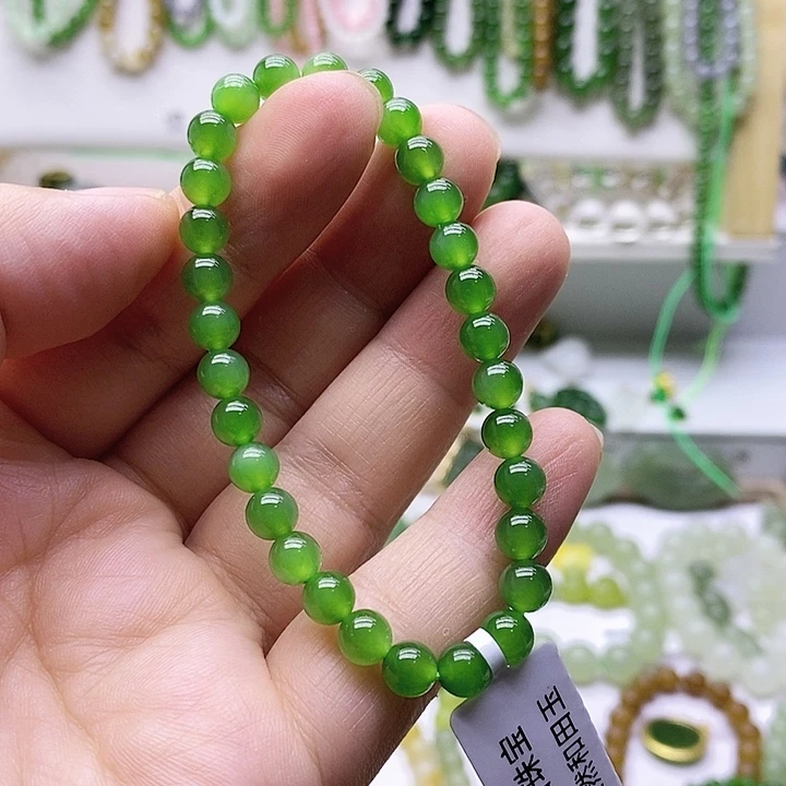 和田玉（碧玉）未镶嵌手链