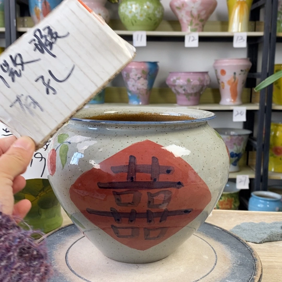 景德镇手工手绘陶瓷花盆