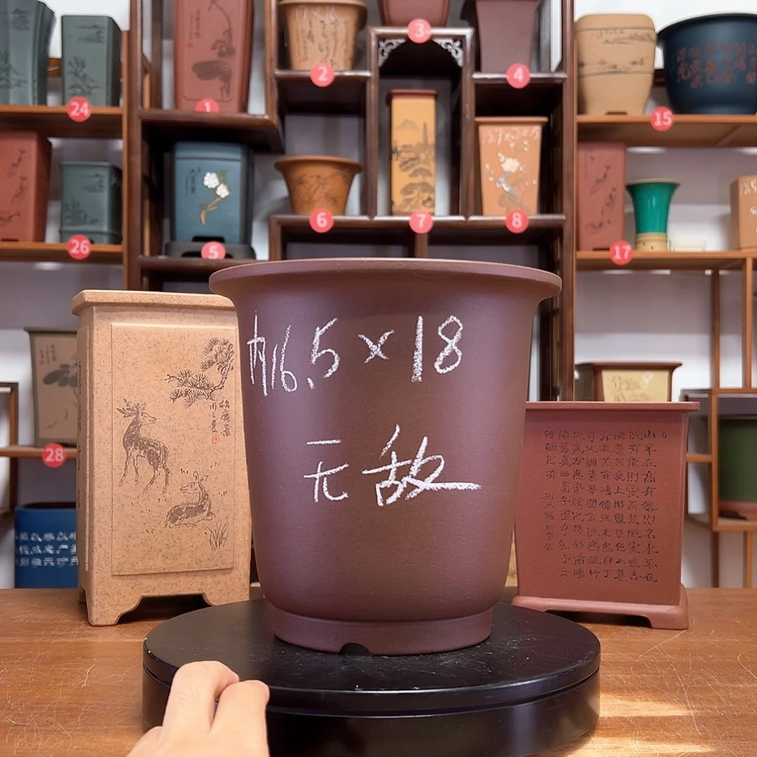 紫砂花盆周之夏精品紫砂花盆