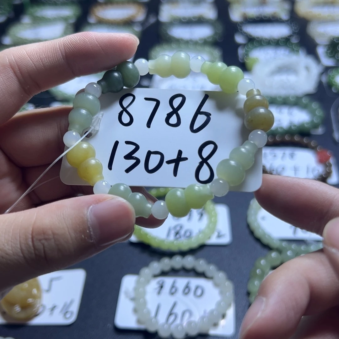 和田玉未镶嵌手串8786