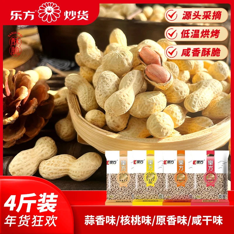 乐方古法系列原味蒜香核桃味小籽花生追剧休闲炒货零食