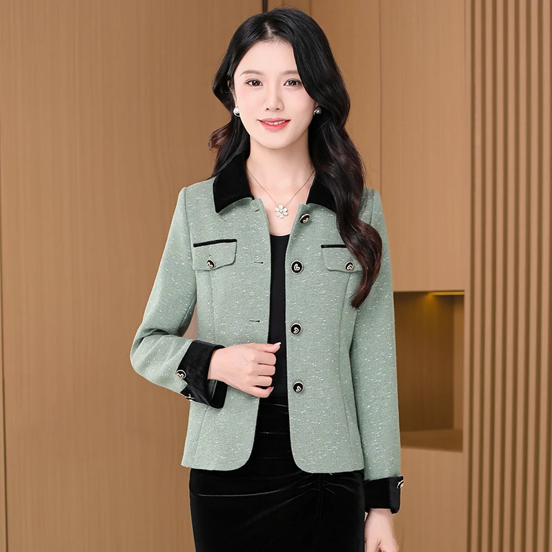 小香风外套2025新款女士爆秋冬高端精致气质高级感妈妈短西装上衣