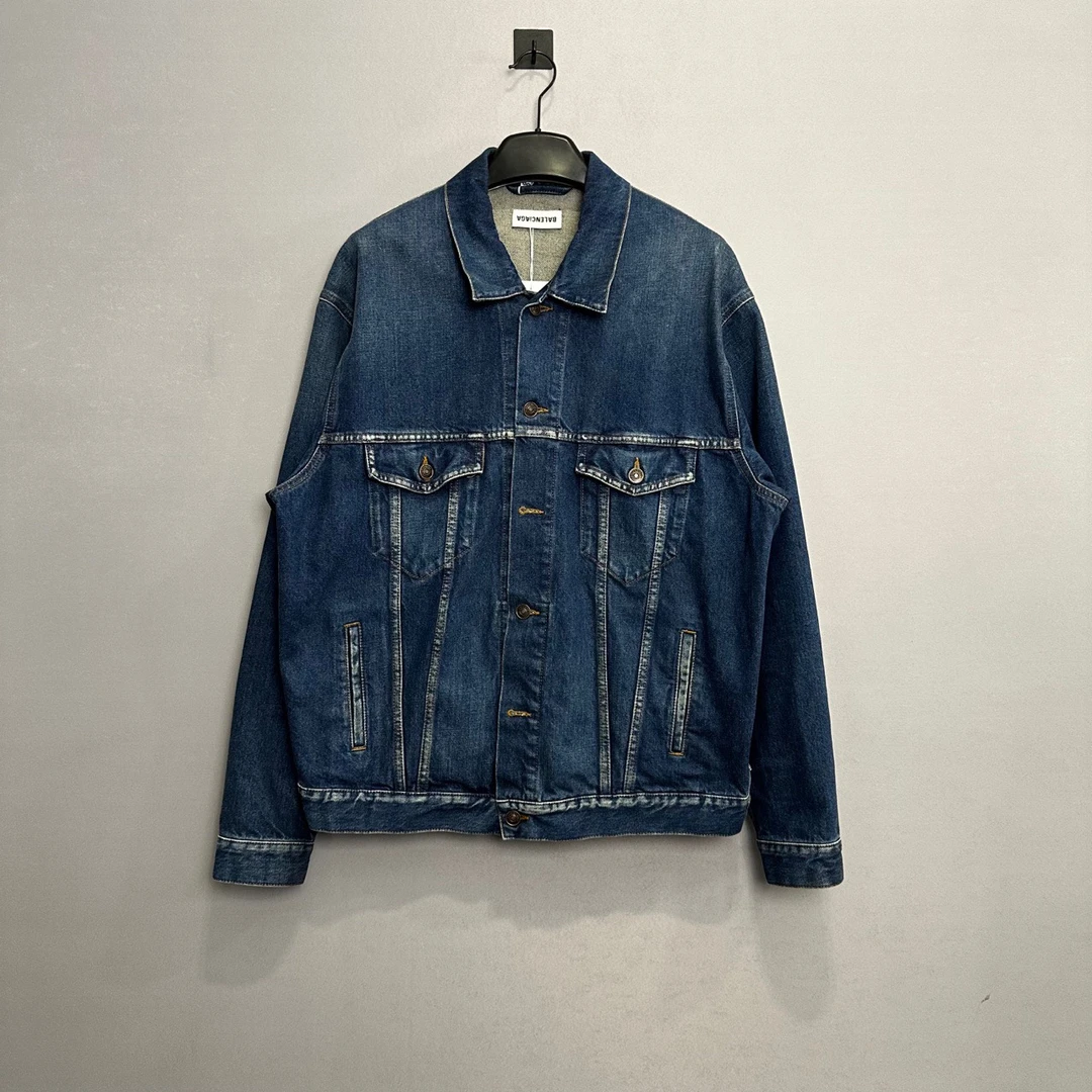 99新 Balenciaga/巴黎世家 地球牛仔夹克/36码/公价11800