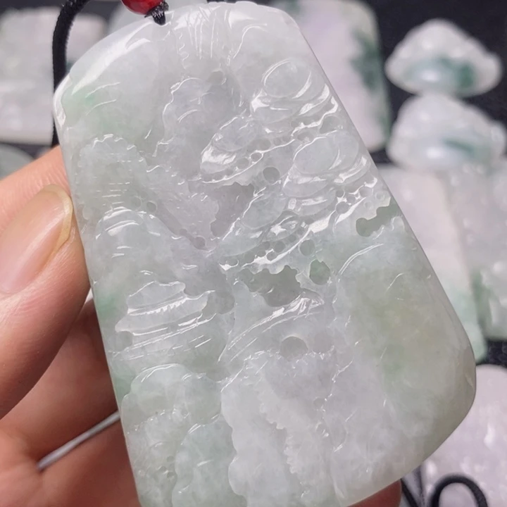 颈饰未镶嵌翡翠天然翡翠A货