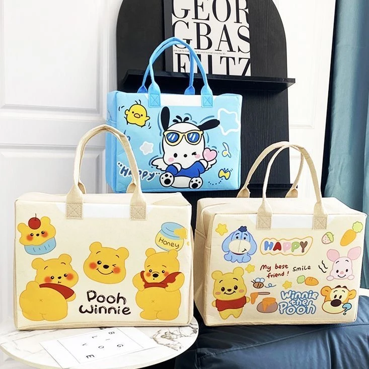 新款毛毡行李包大容量旅行包可挂行李箱收纳旅游包包