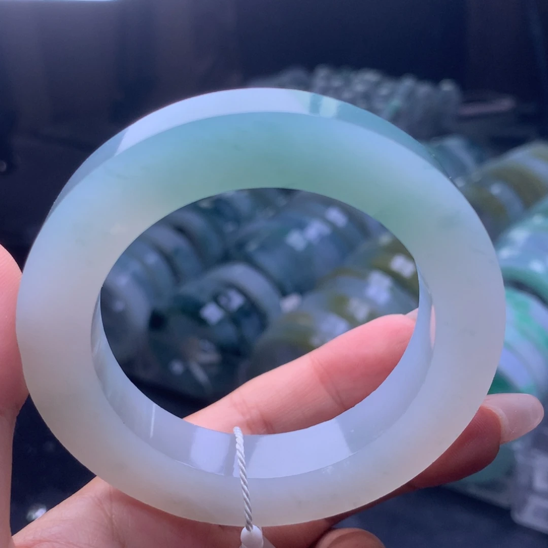 定制翡翠未镶嵌56-60半山水