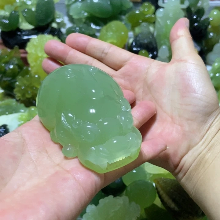 【闪购商品】蛇纹石玉未镶嵌把件福**海
