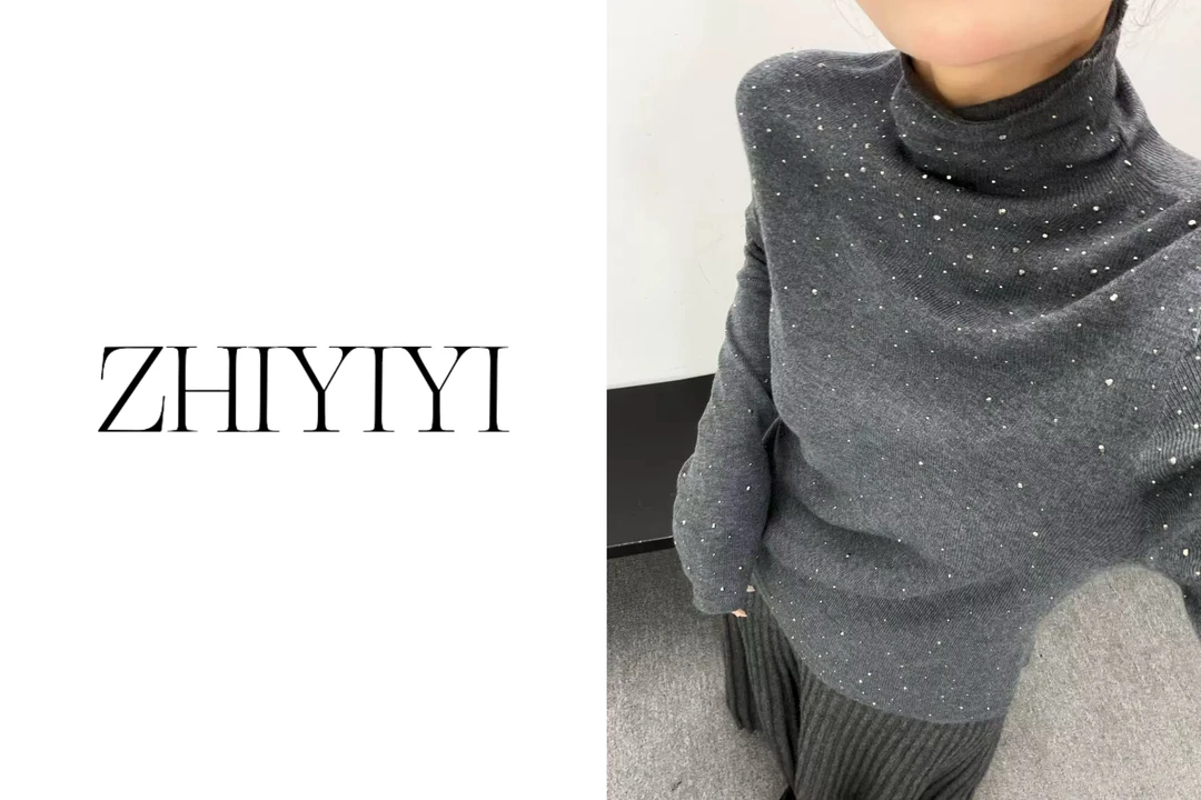 【ZHIYIYI】娟子推荐 99052款高领烫砖针织衫时尚百搭毛衣