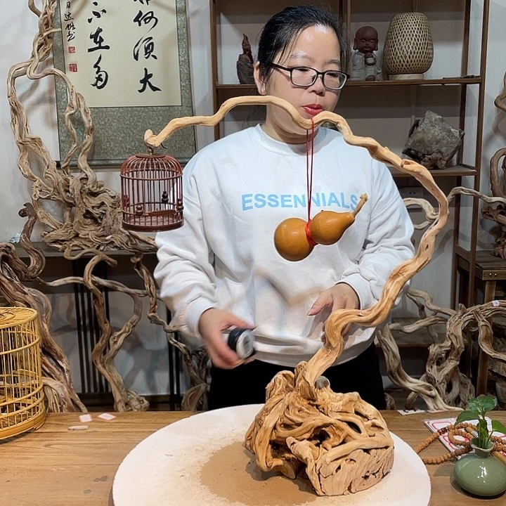 香榧木杜鹃根根艺摆件