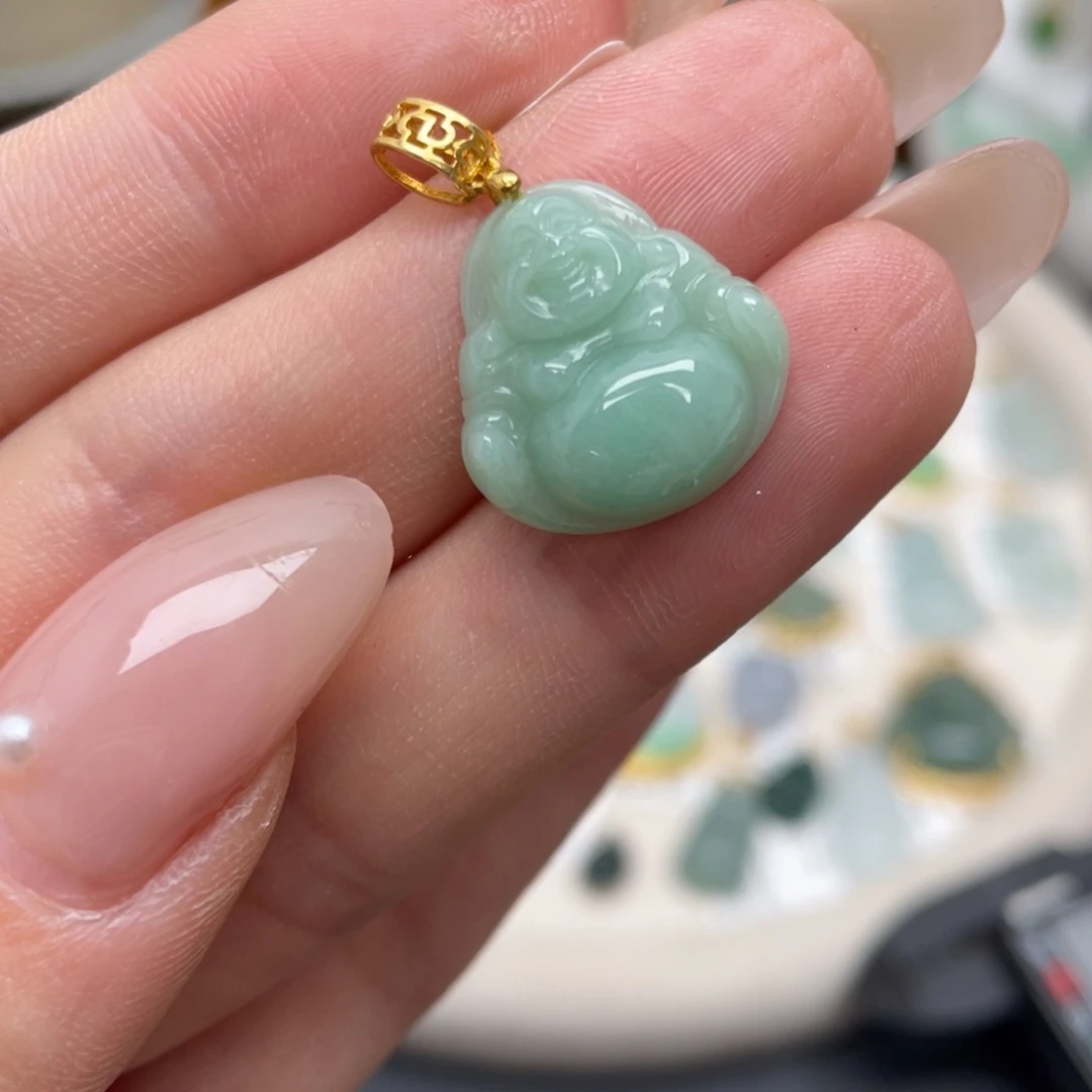 翡翠银S925镶嵌吊坠(不含链)