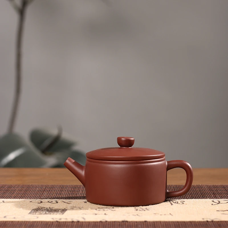 潮州功夫茶手拉紫泥汉瓦大口泡茶壶陶壶三杯工夫茶壶紫泥手工壶