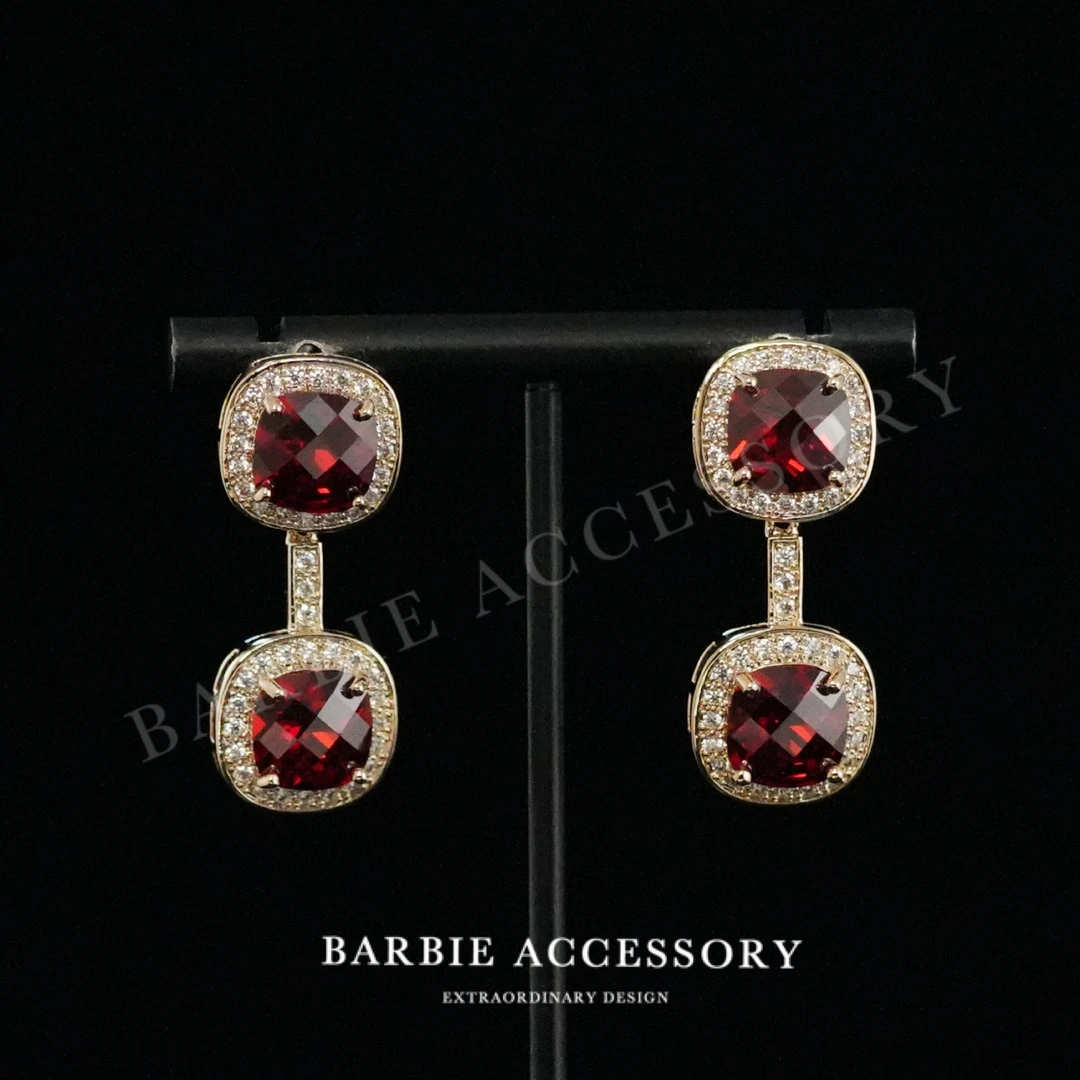 合金合成锆石耳饰 【星光从影】法式既视设计款高级感绝美耳环