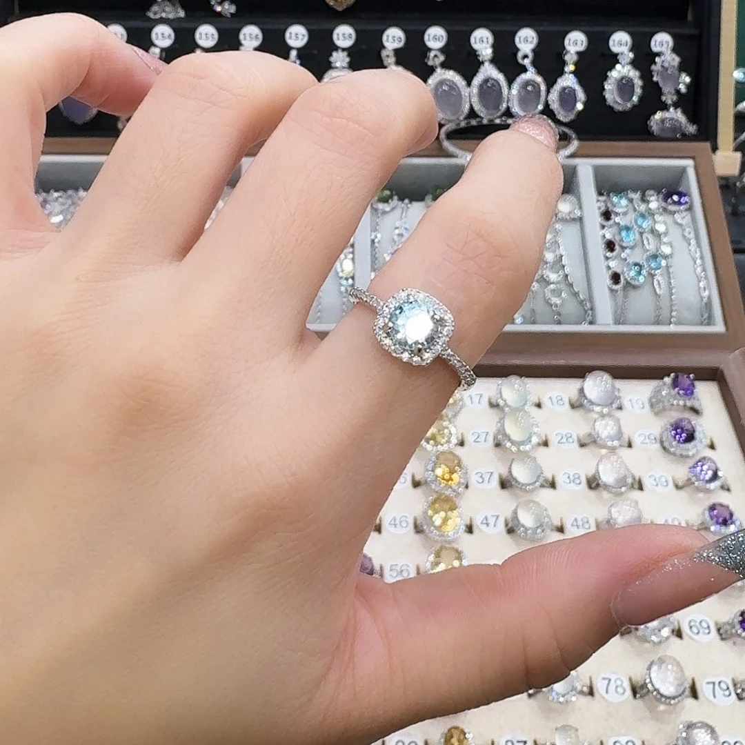 Y***戒指托帕石银S925镶嵌