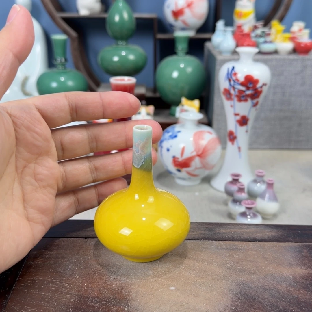 陶瓷手工小花器摆件