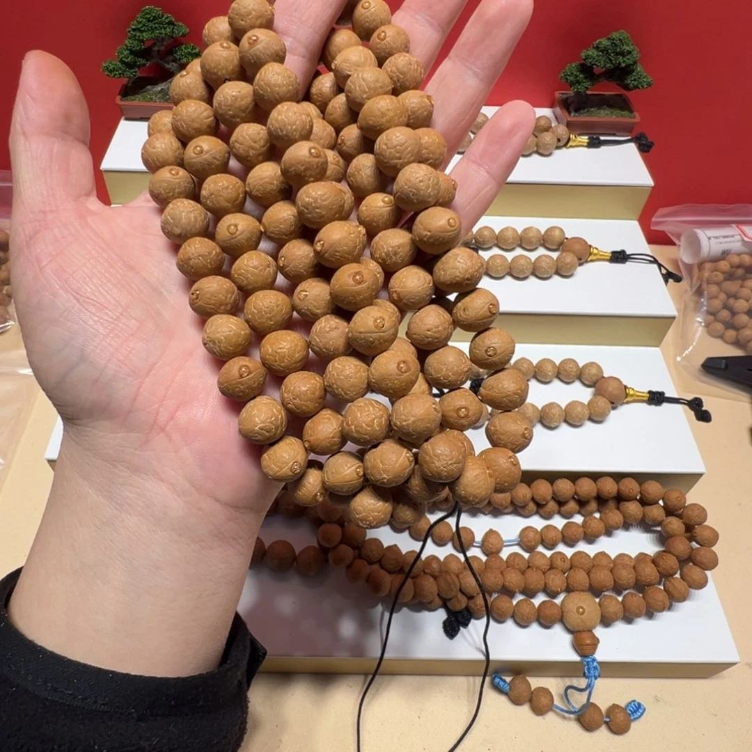 凤眼菩提手串12mm凤眼菩提108颗飞碟桩