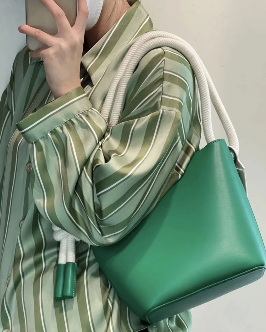CHARLES&KEITH 10151269绿色M女士单肩手提包