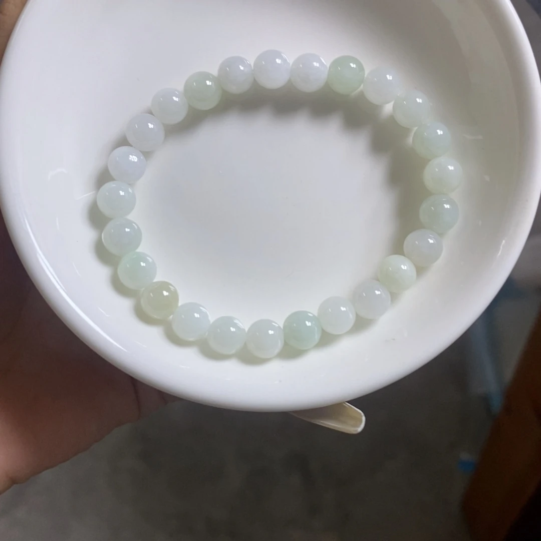 翡翠未镶嵌手链马卡龙卡7