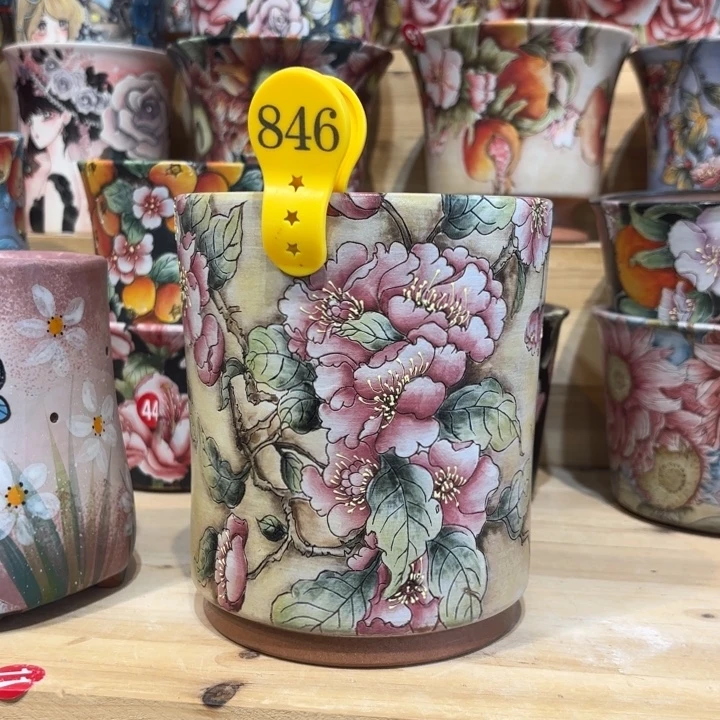 景德镇手绘花盆陶瓷13/16