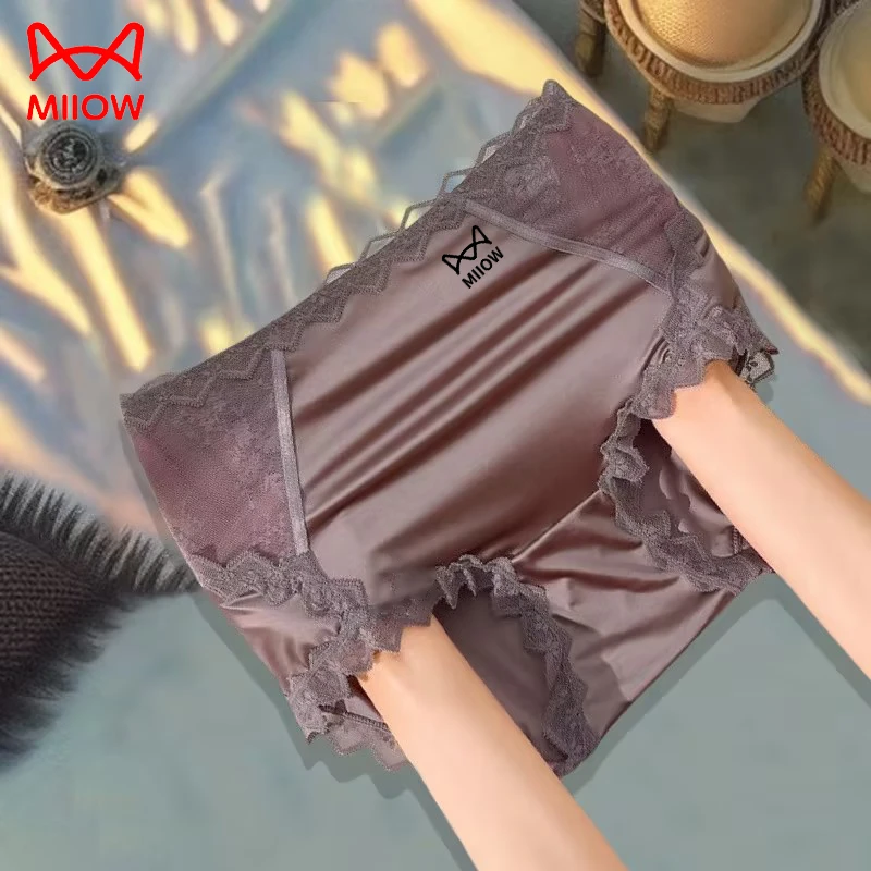 猫人新款蕾丝无痕内裤女款2025爆款高腰提臀收腹裤大码透气三角裤