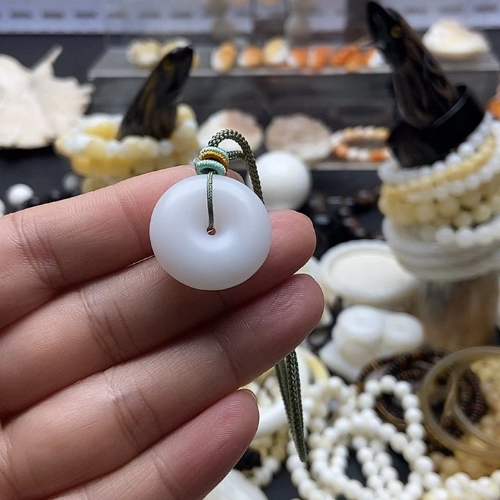 非金属贝壳沐贝轩工艺品玉化平安扣