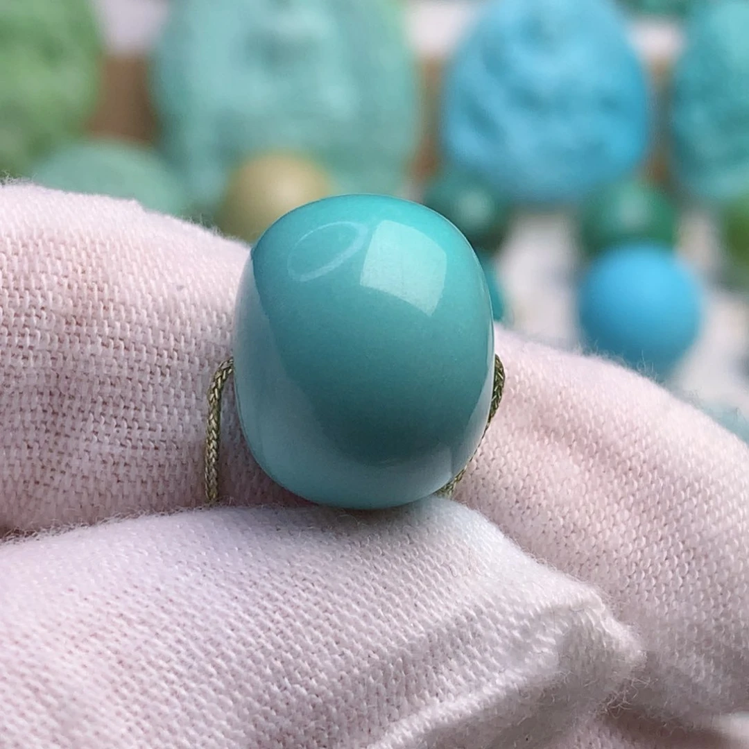 未镶嵌绿松石珠宝奇石16.1mm