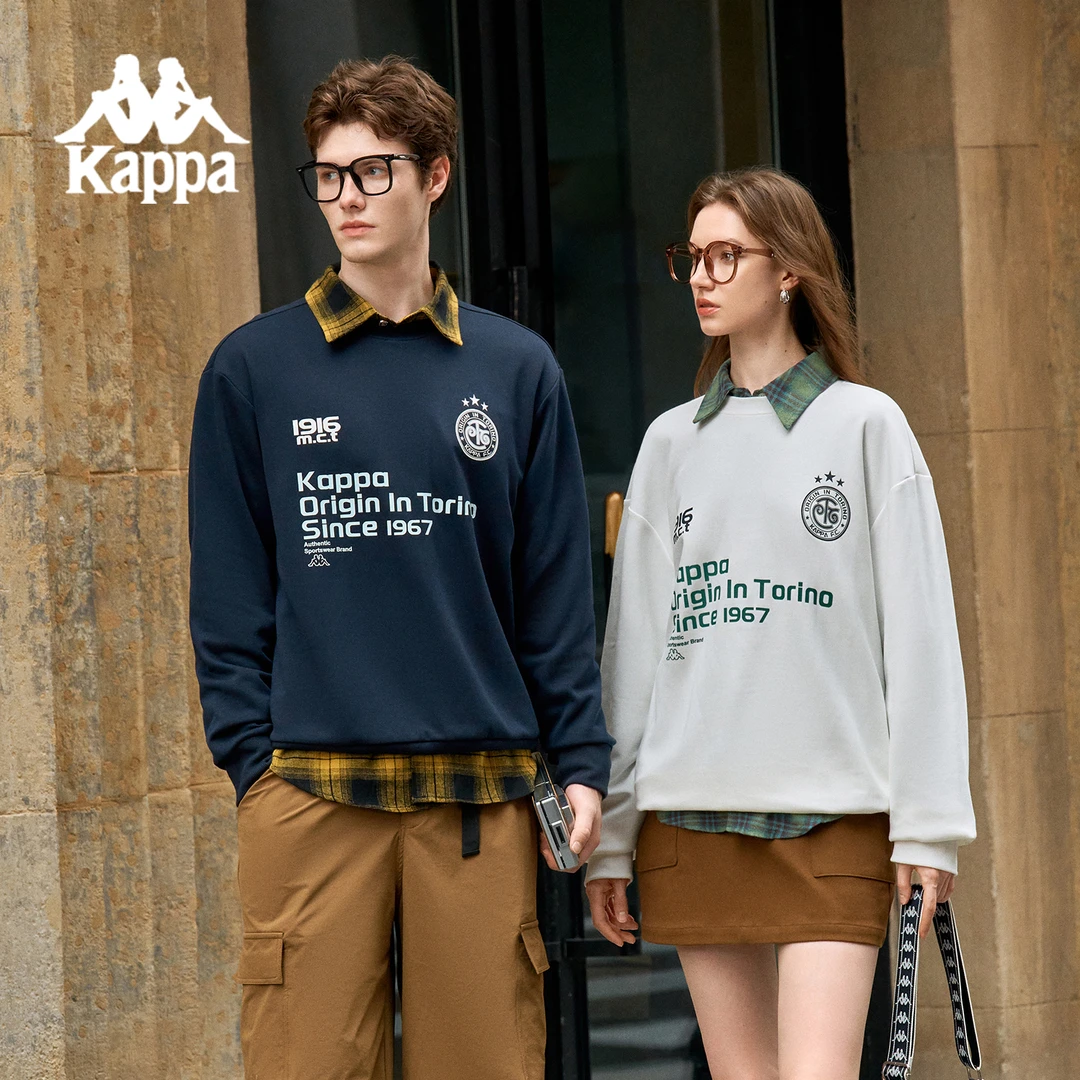 kappa卡帕套头长袖潮流复古穿搭运动风运动卫衣秋季K0F52WT02D