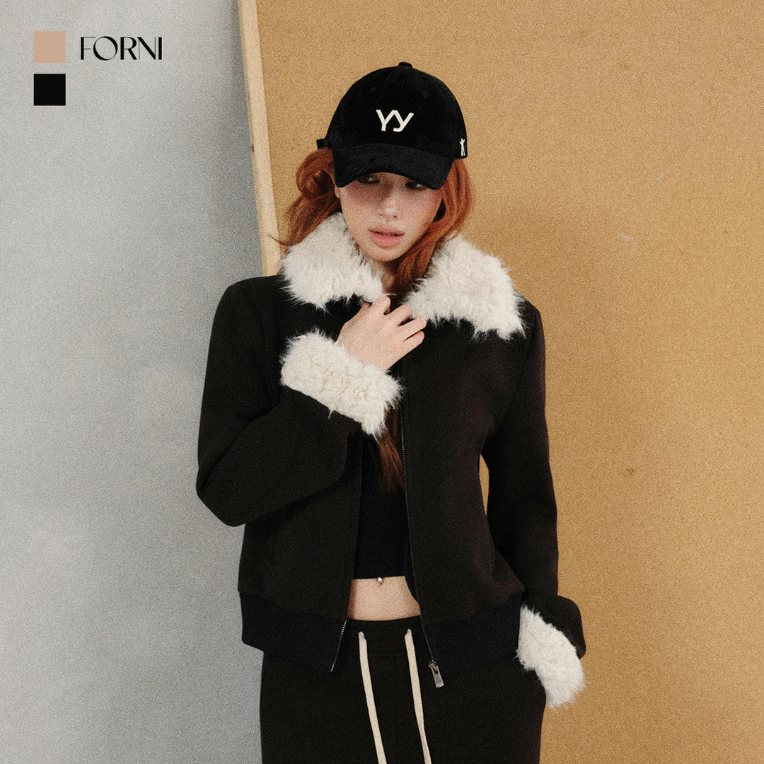 FORNI 发热抗冻套装 新疆棉毛领卫衣卫裤套装