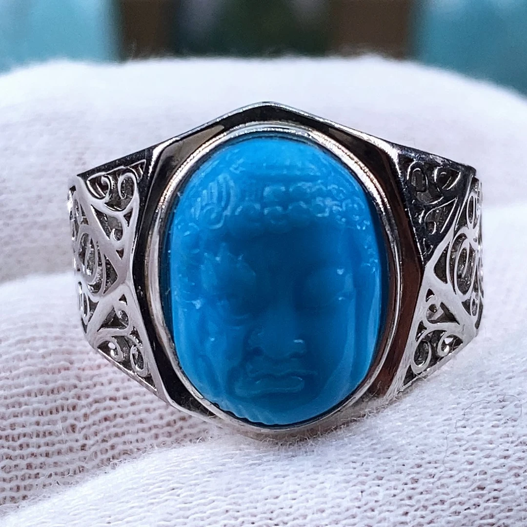 绿松石银S925镶嵌珠宝奇石