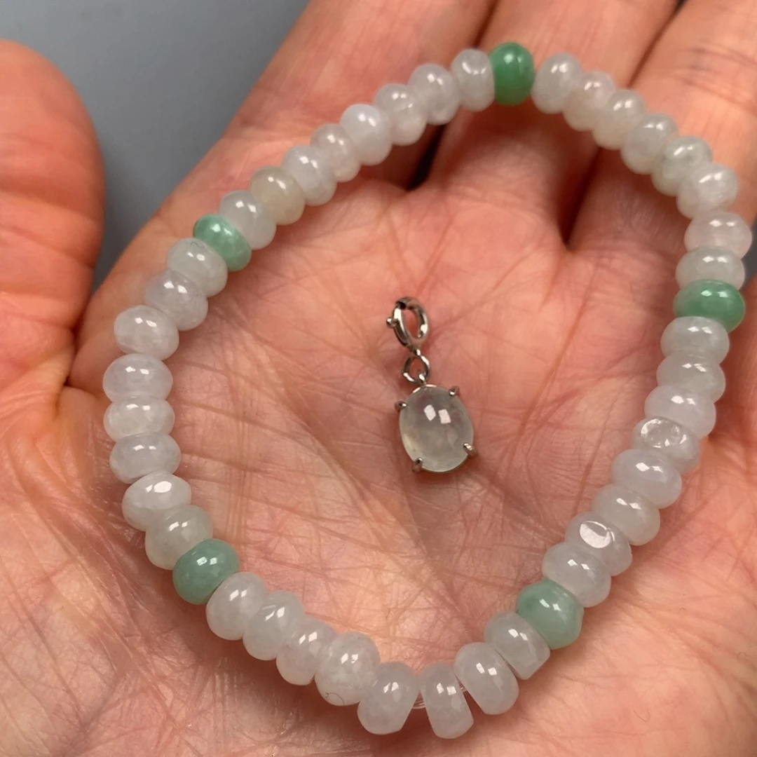 翡翠未镶嵌手链手