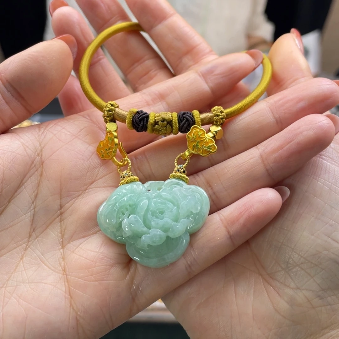 翡翠未镶嵌颈饰代编织