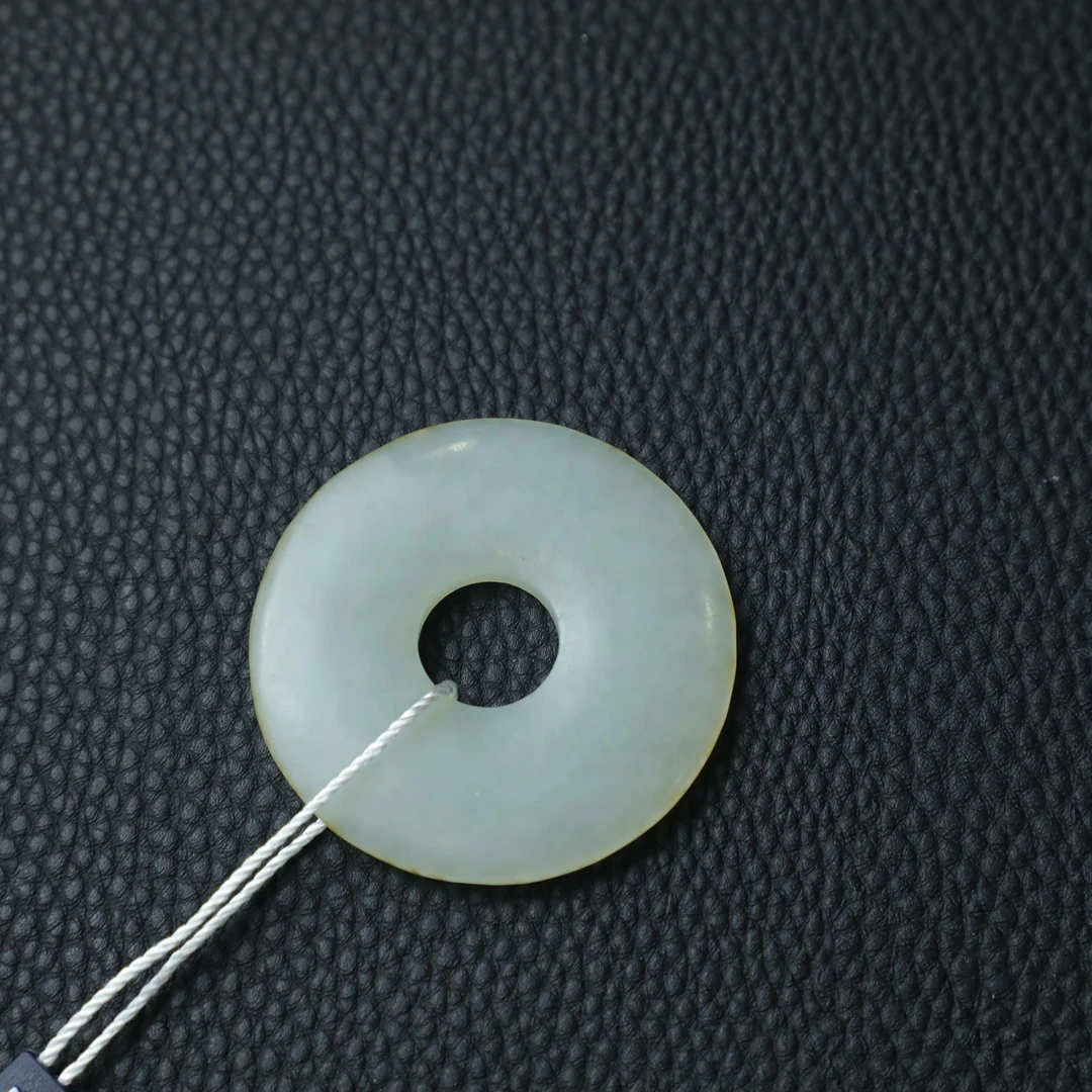 TCWWA06944清晚和田白玉平安玉璧