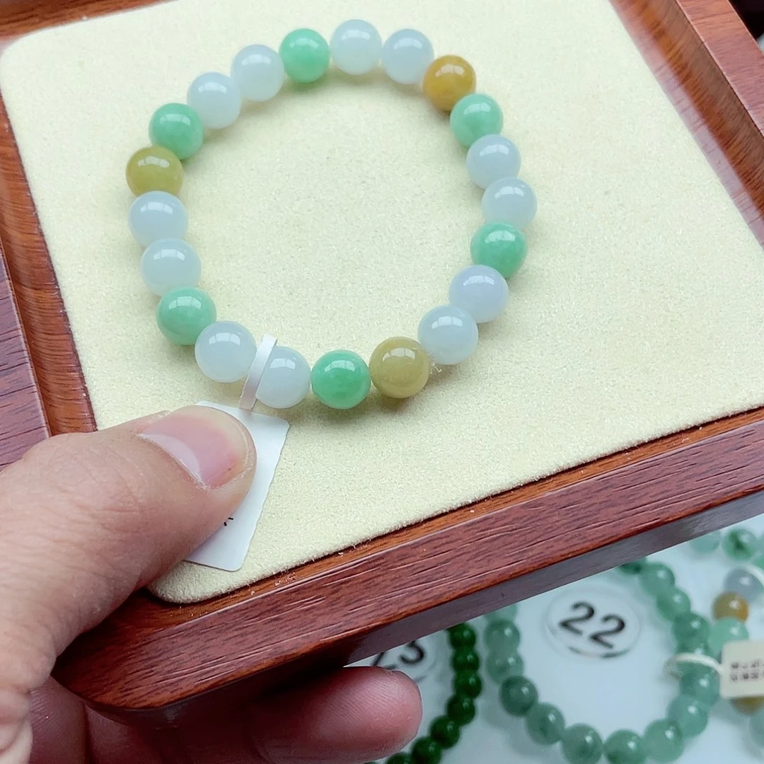 翡翠手链未镶嵌缅甸翡翠A货