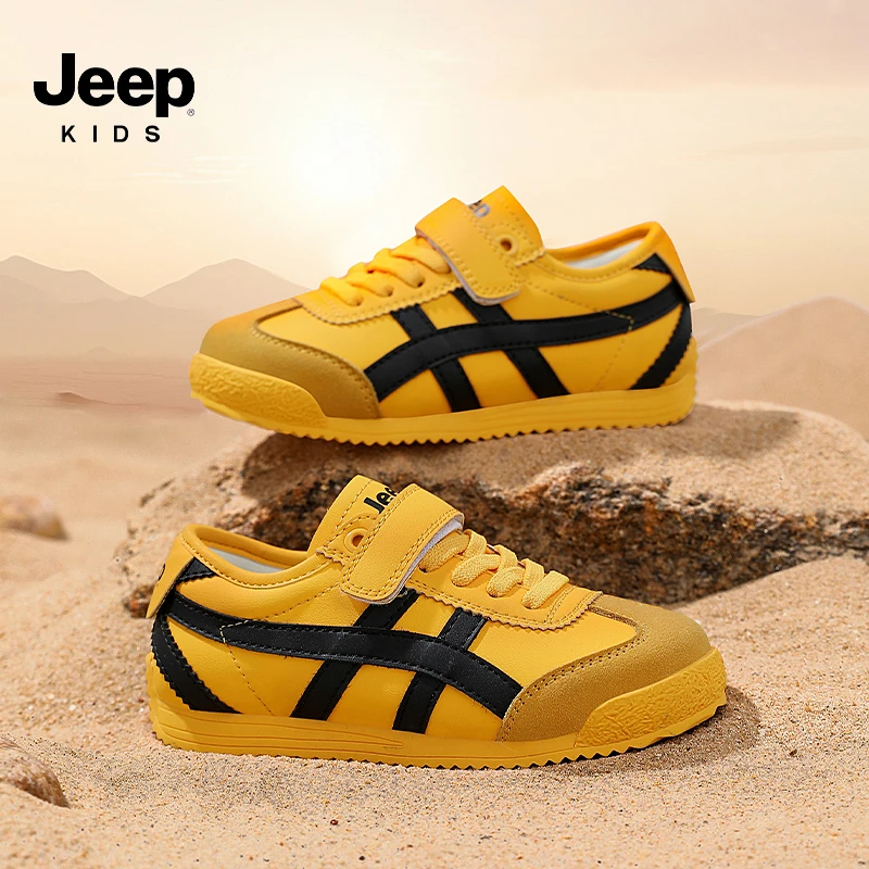 jeep儿童运动板鞋秋季网面轻便透气女童德训鞋新款鞋子男童跑步鞋