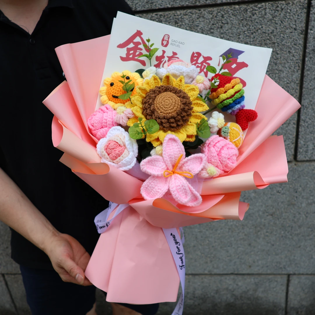 手工编织毛线锦鲤花束中高考成人礼毕业礼物送孩子男女生金榜题名