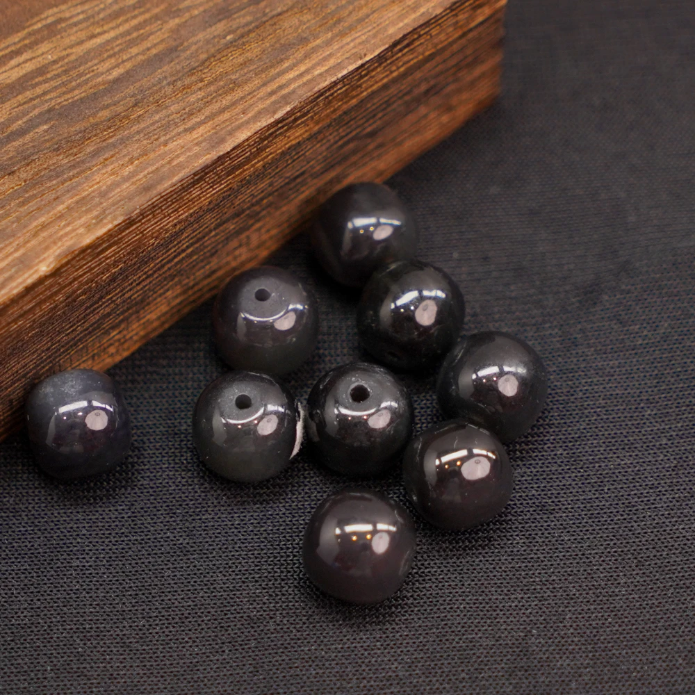 【发1颗】12MM*11MM和田玉散珠DIY文玩珠宝HTY64