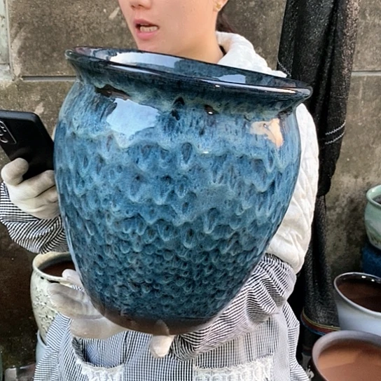 紫砂花盆正品口27高30