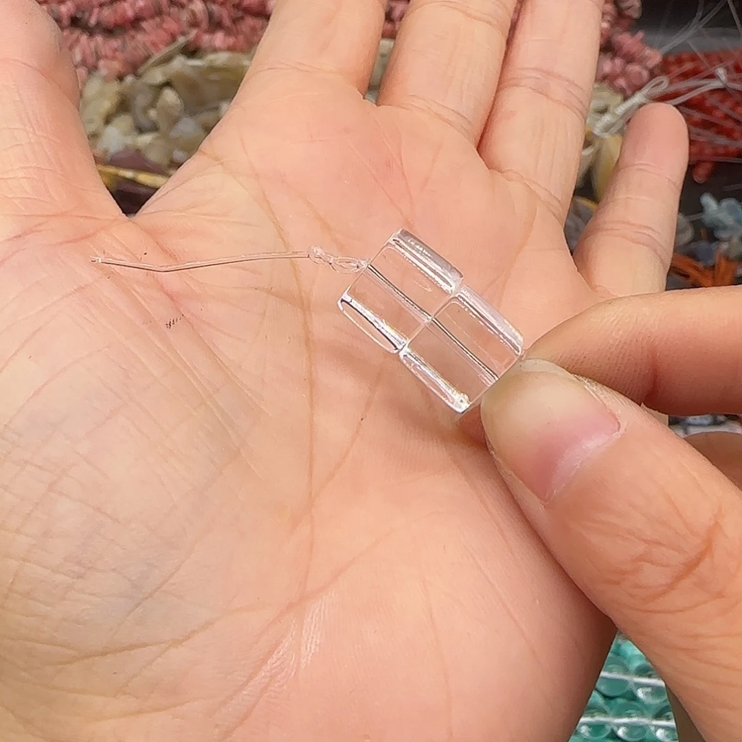玛瑙/玉髓合金珠宝半成品白水晶9mm2颗