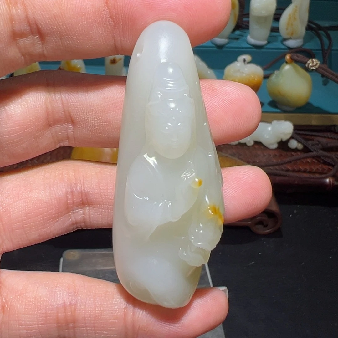 颈饰未镶嵌和田玉（子料）别***书