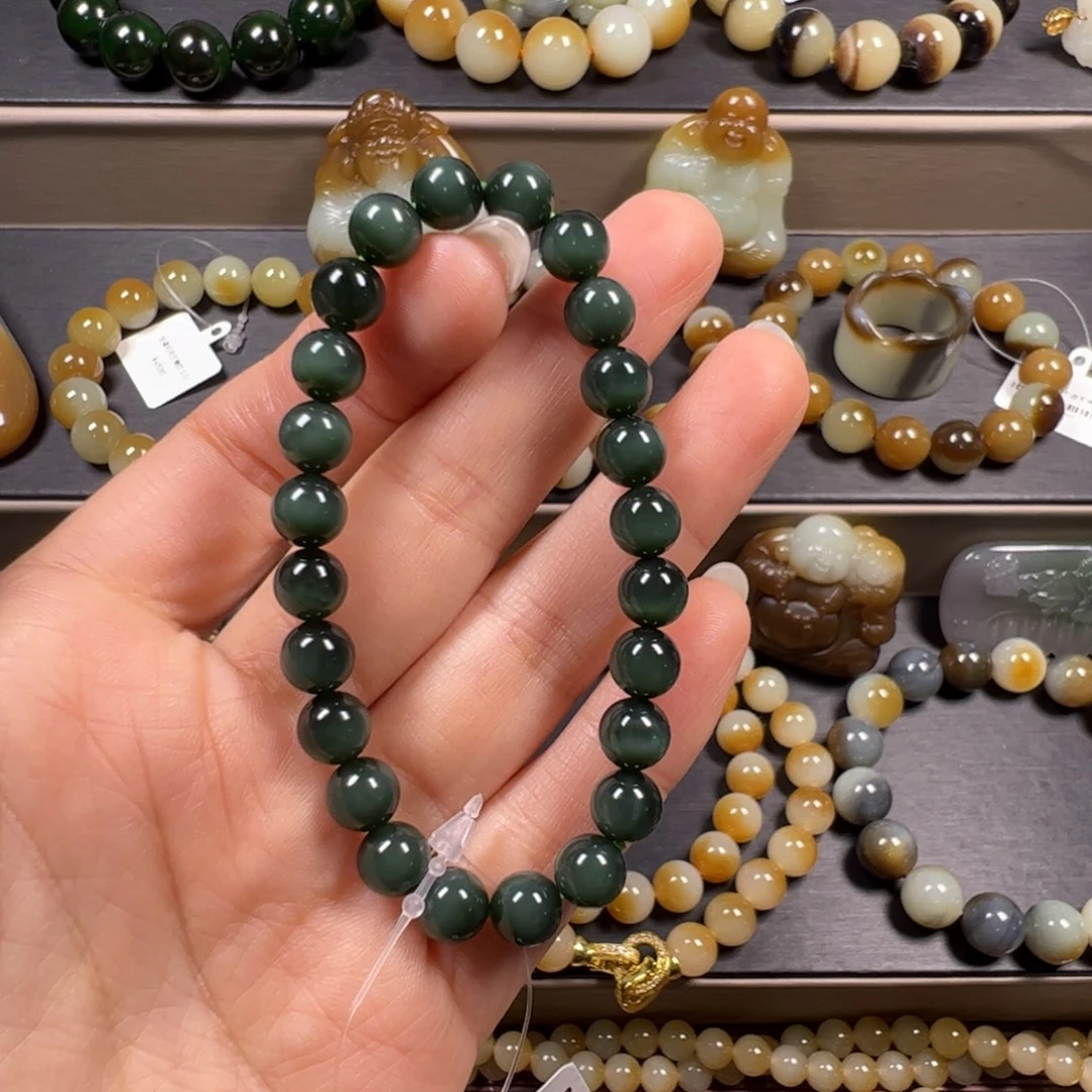 和田玉未镶嵌手链