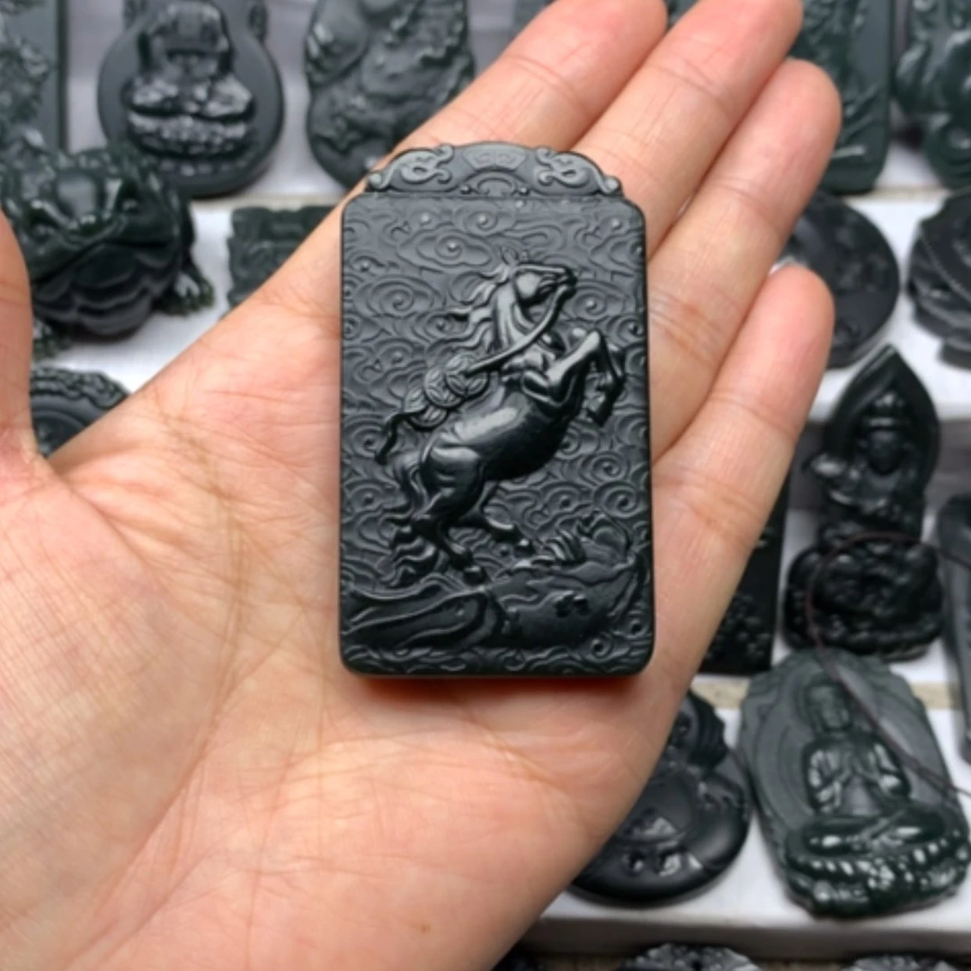 【闪购商品】颈饰未镶嵌和田玉不**米双面雕刻