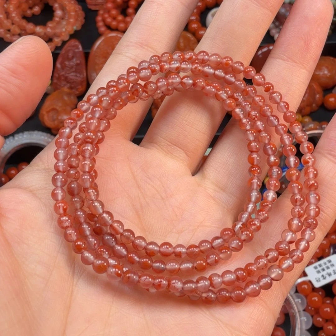 南红玛瑙未镶嵌冰飘3.8mm