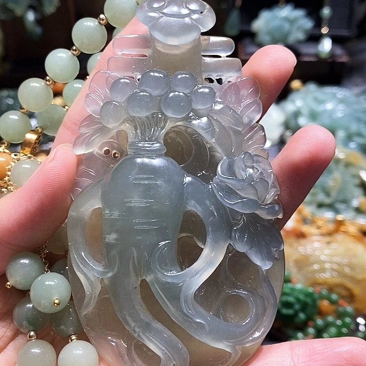 岫玉未镶嵌毛衣链