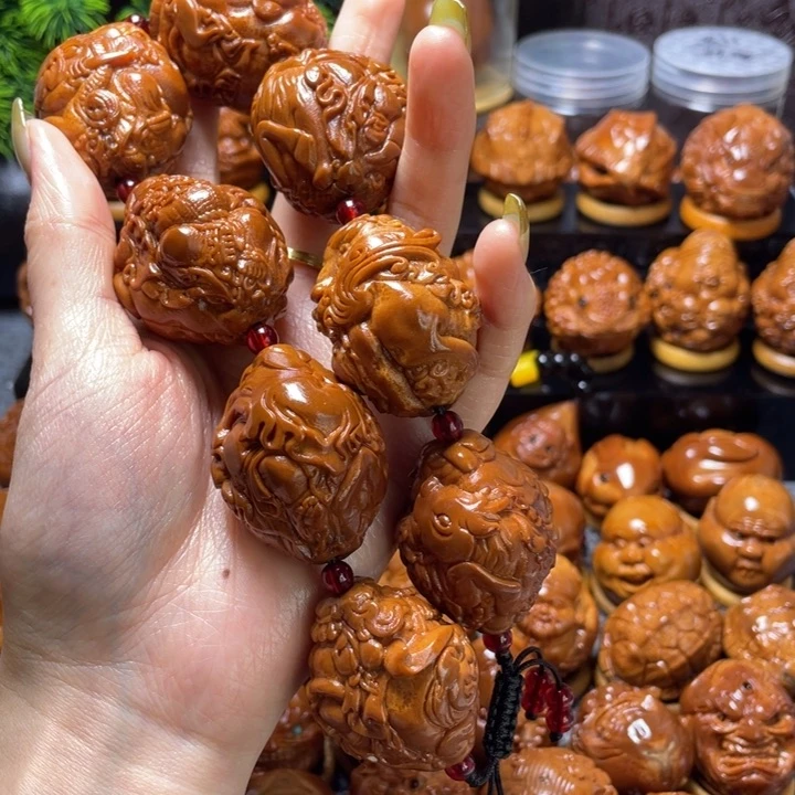 橄榄核手串/手链毛****场手持八仙