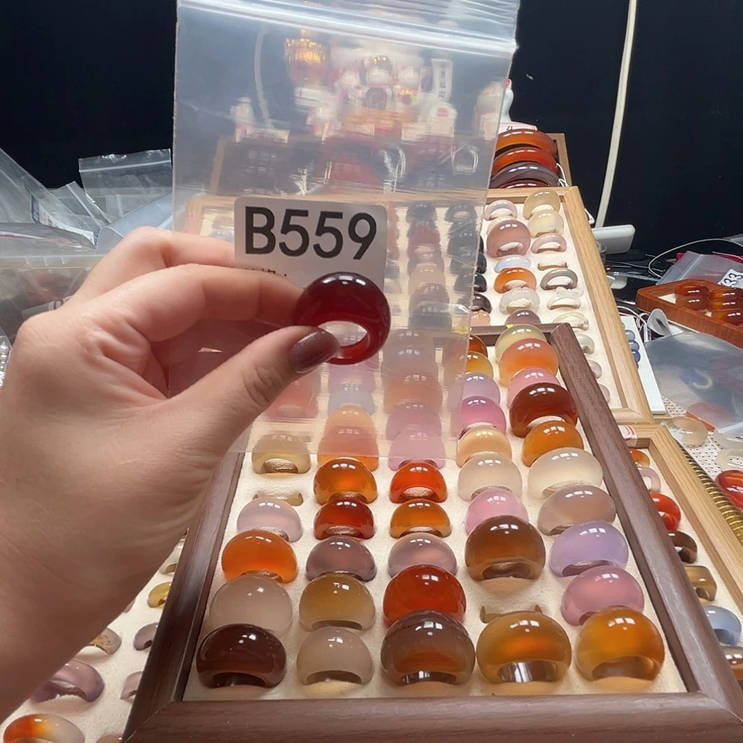 P***o玛瑙/玉髓未镶嵌戒指