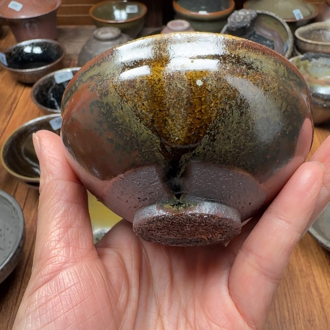 柴烧建盏茶盏茶杯899